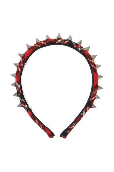 Alessandra Rich TARTAN HEADBAND WITH SPIKE outlook