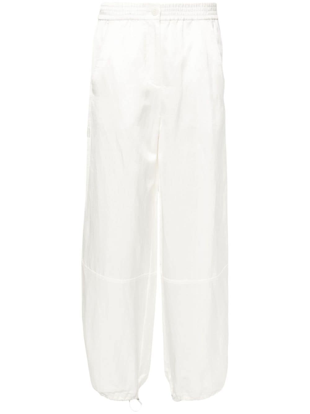 drawstring-cuff trousers - 1