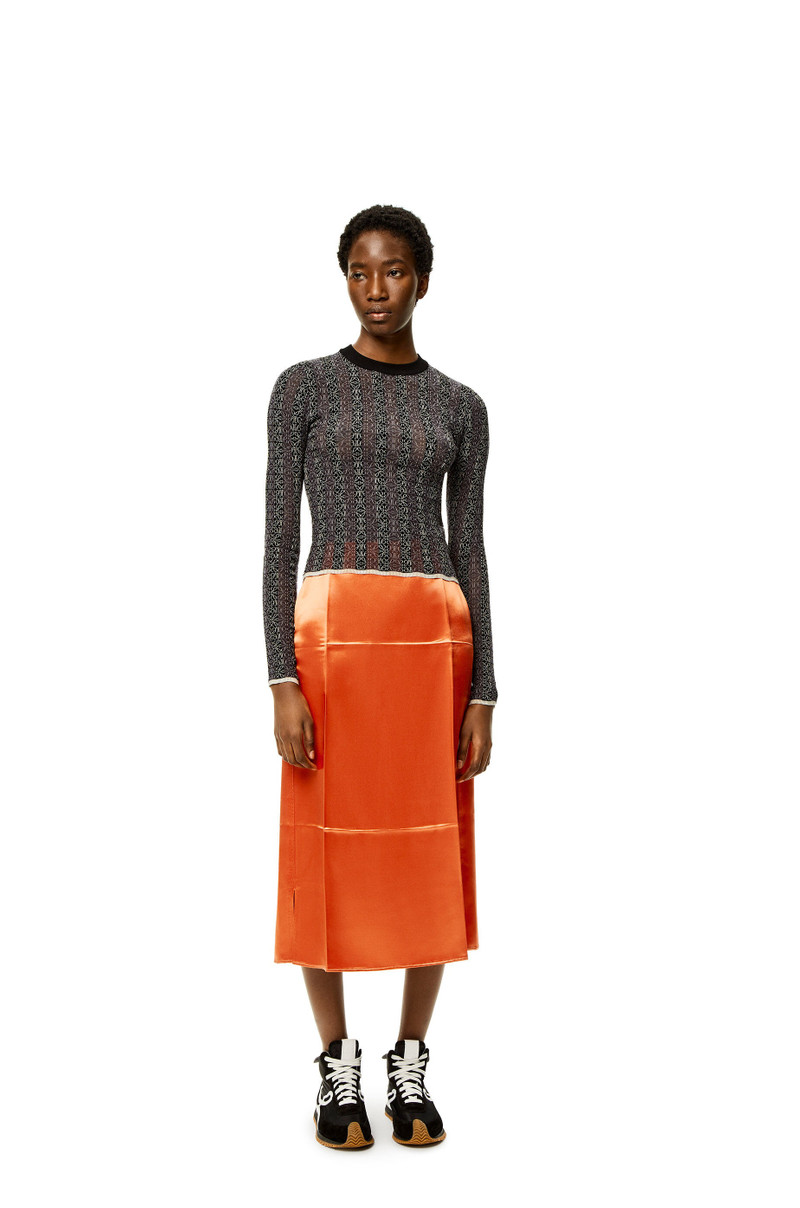 Loewe Slip midi skirt in satin outlook