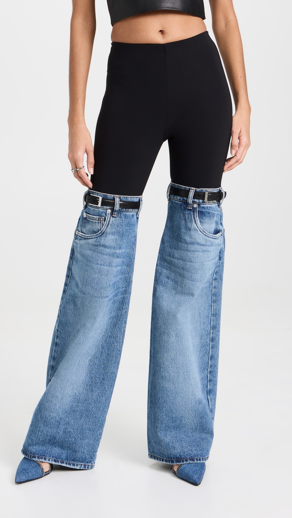 Hybrid Flare Denim Trousers - 6