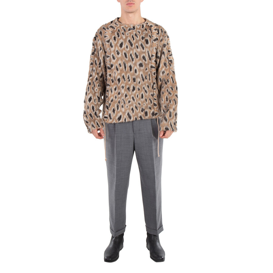 Ami Paris Men's Gris Chine Carott Fit Trousers - 6
