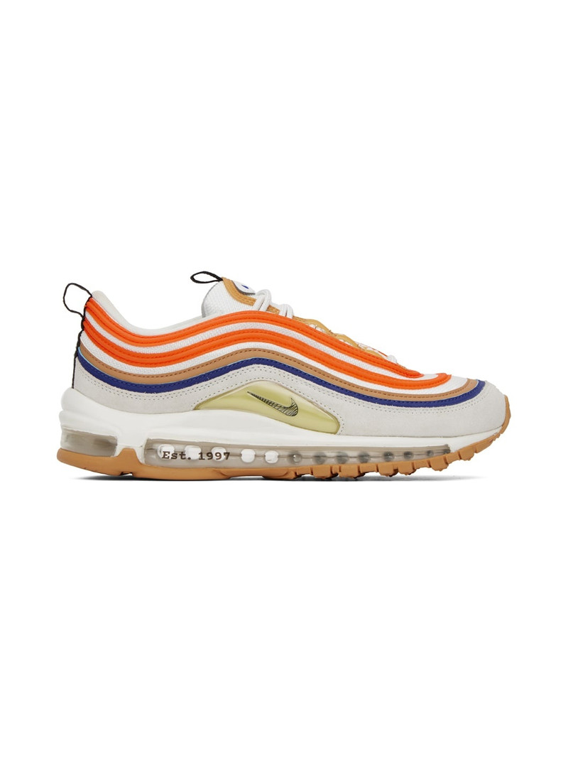 White & Orange Air Max 97 SE Sneakers - 1