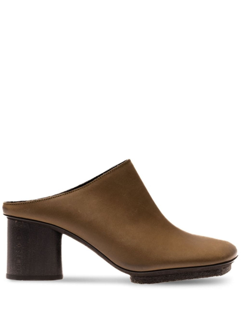 mid-heel leather mules 1