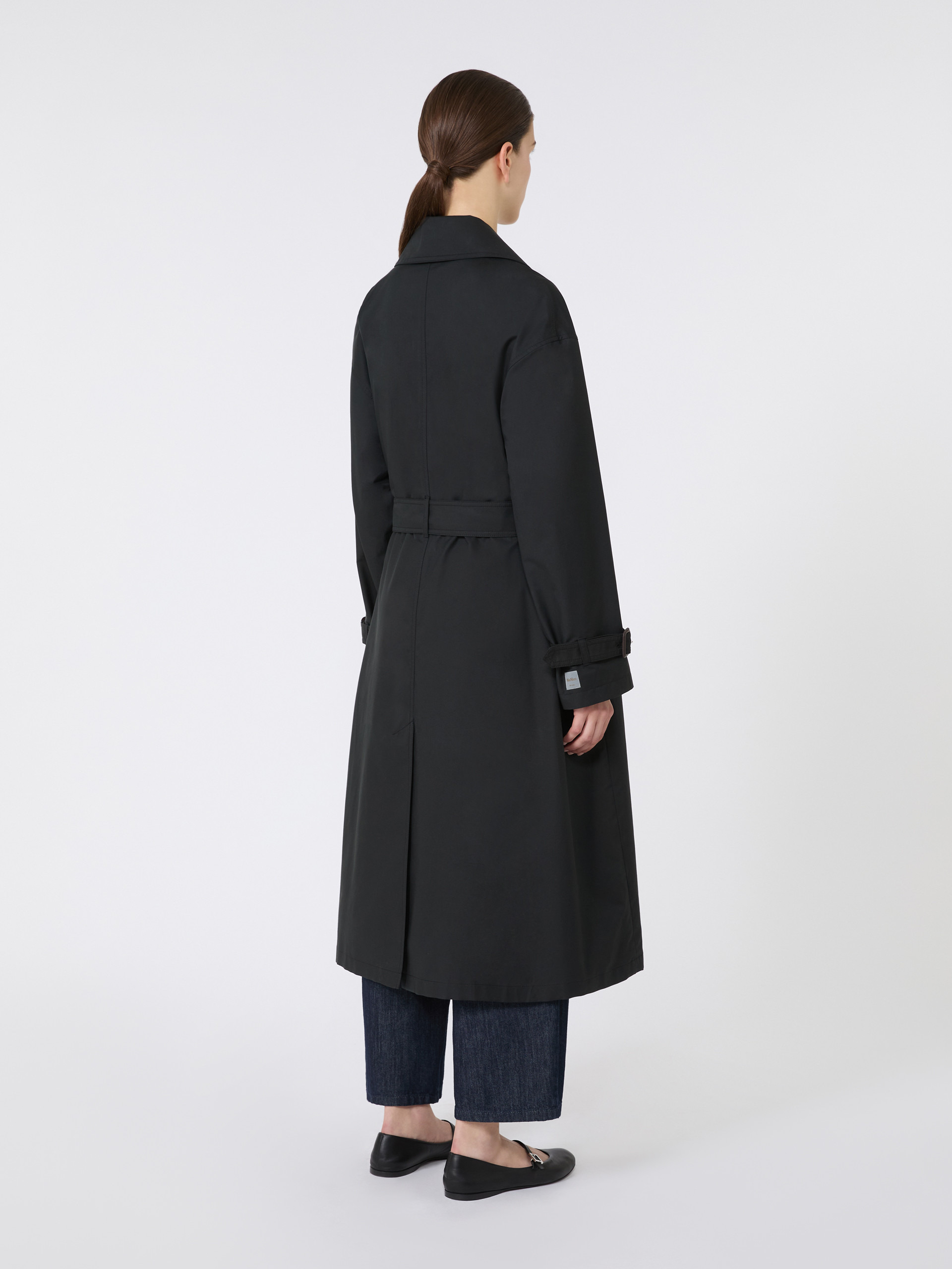 FIORITO Long water-repellent cotton twill trench coat - 4