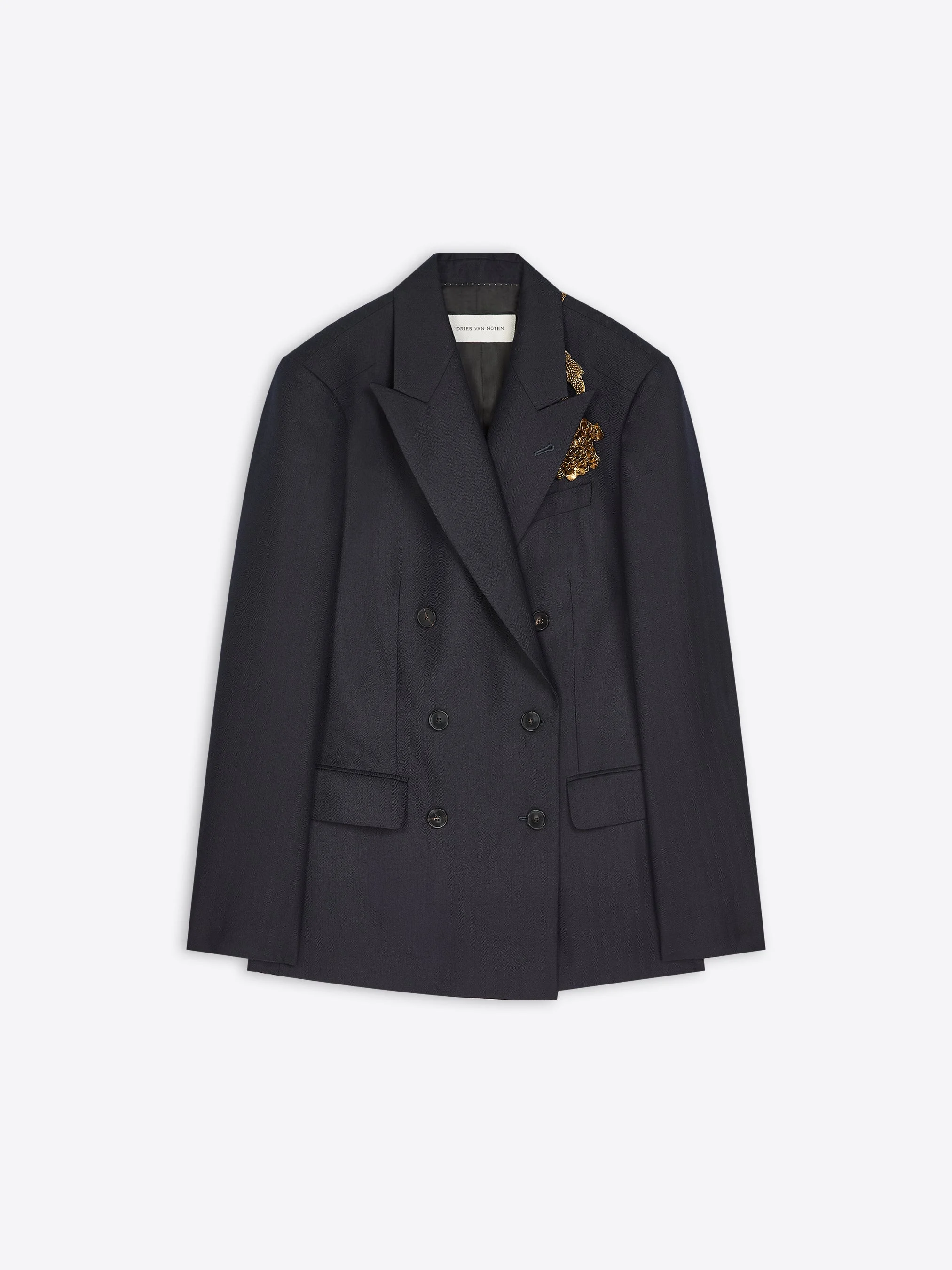 EMBROIDERED DOUBLE BREASTED BLAZER - 1