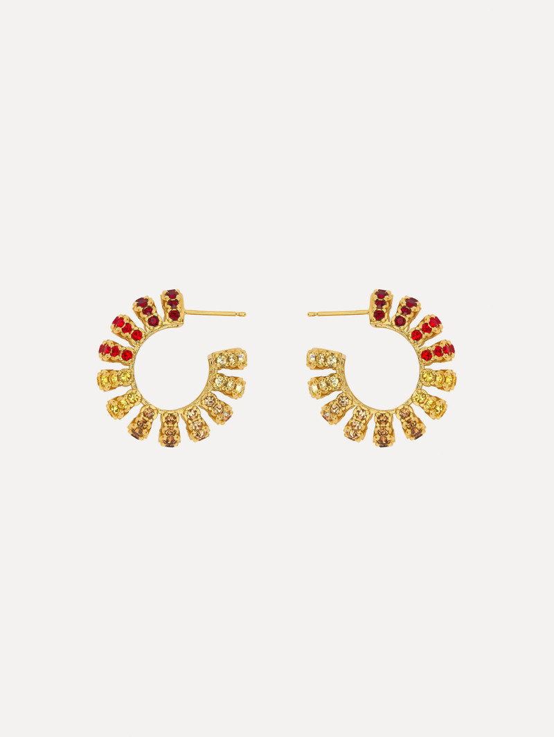 Oscar de la Renta CRYSTAL FAN HOOP EARRINGS outlook