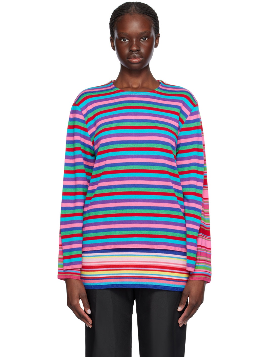 Multicolor Layered Sweater - 1