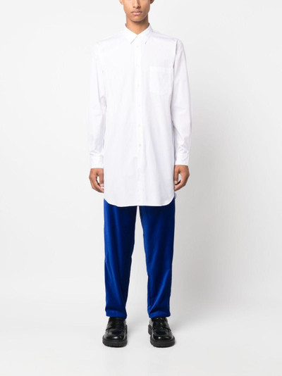 Comme des Garçons Homme Plus pointed-collar long-length cotton shirt outlook