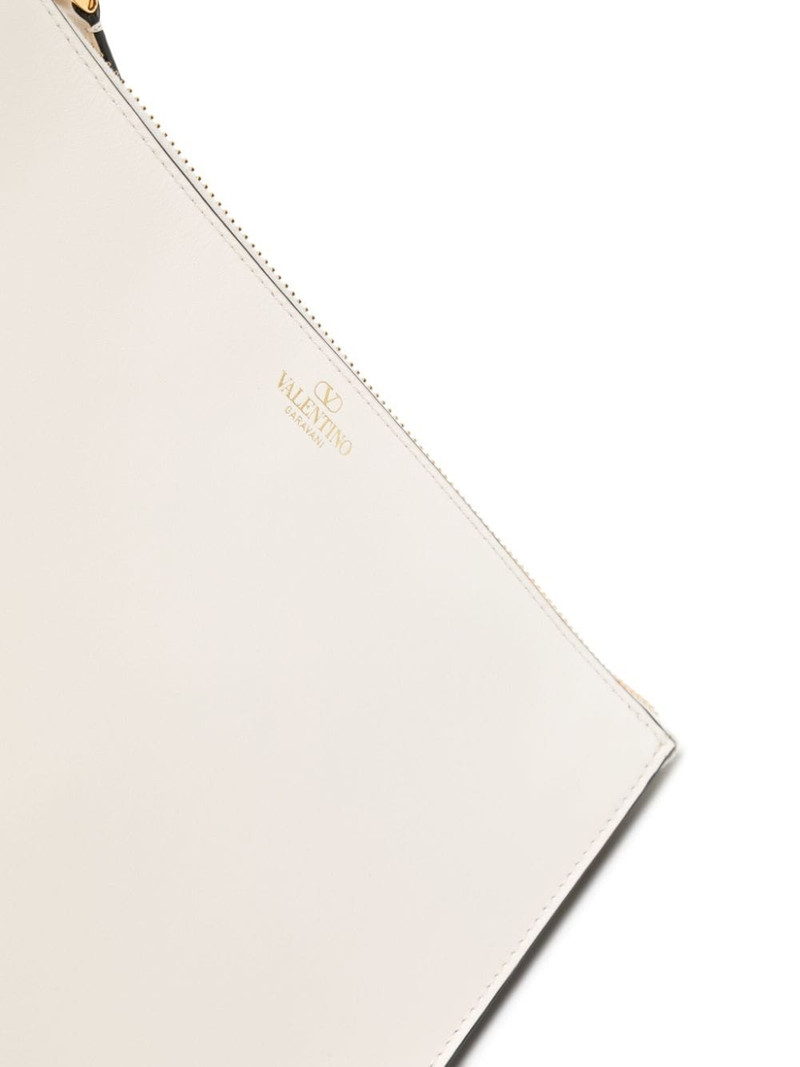 logo-stamp leather clutch bag 4