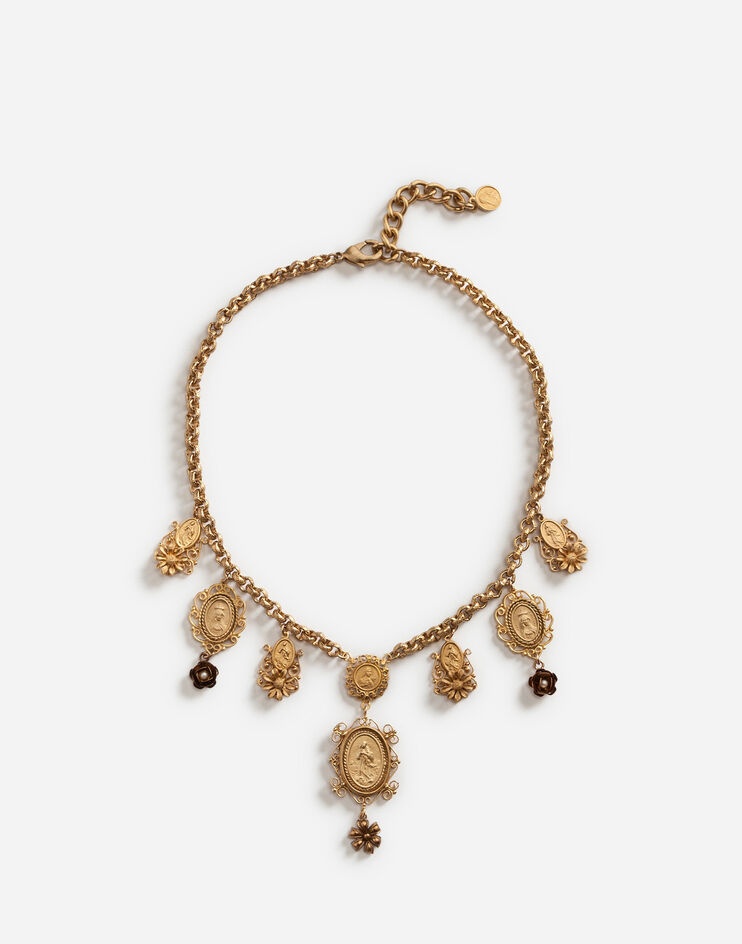 Short necklace with decorative details - 1