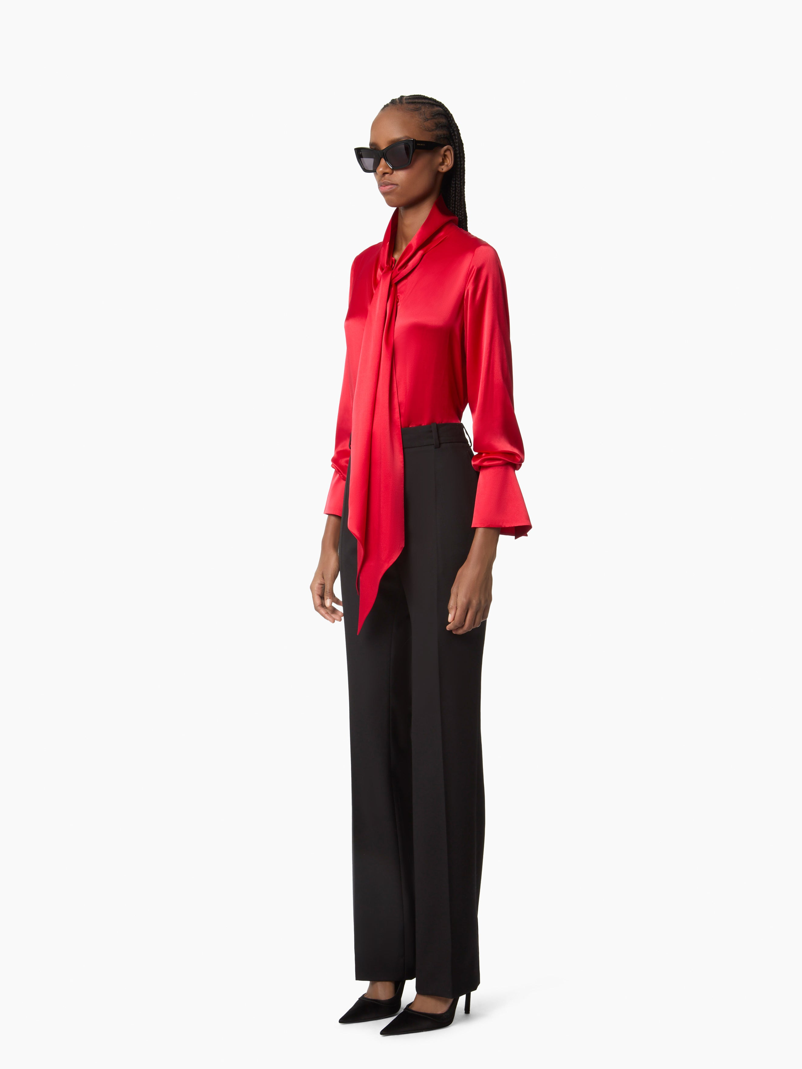 Lavalliere Satin Shirt - 2