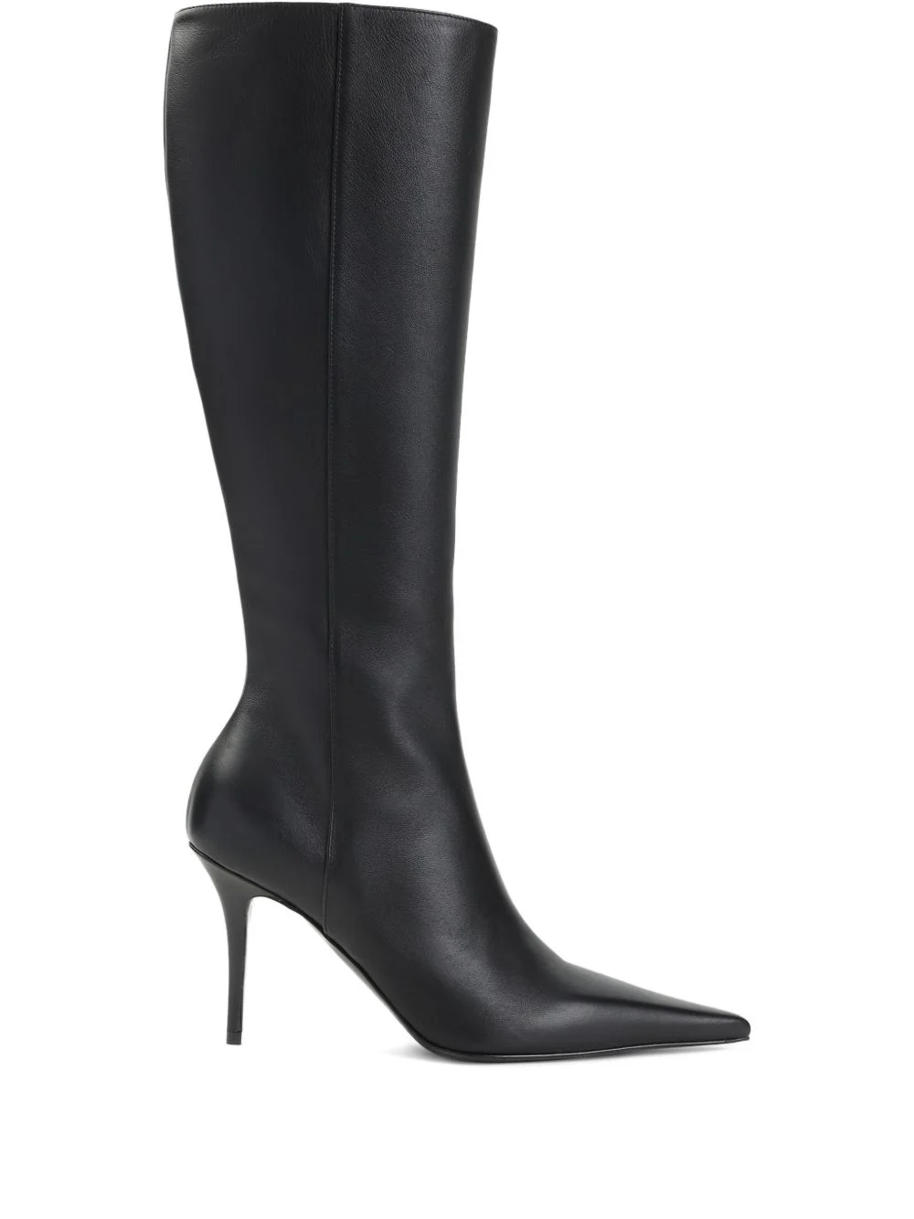 pointed-toe side-zip leather boots - 1