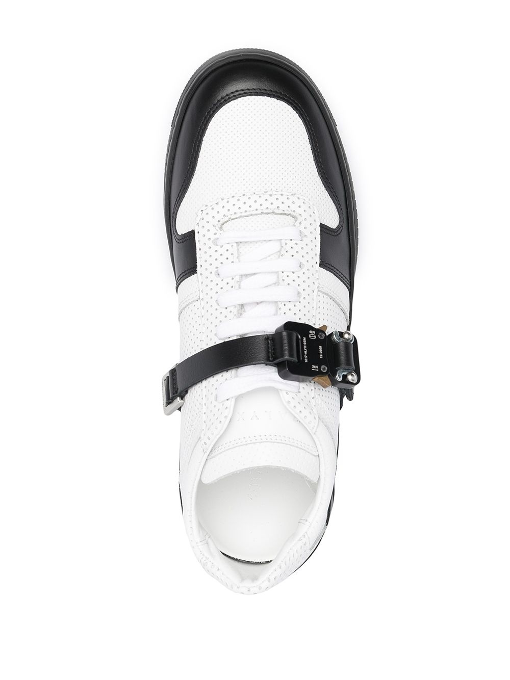 colour block buckle strap sneakers - 4