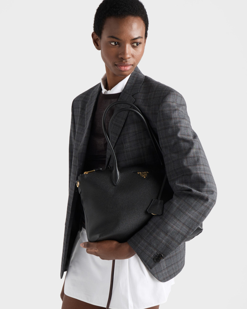 Large leather tote bag 8