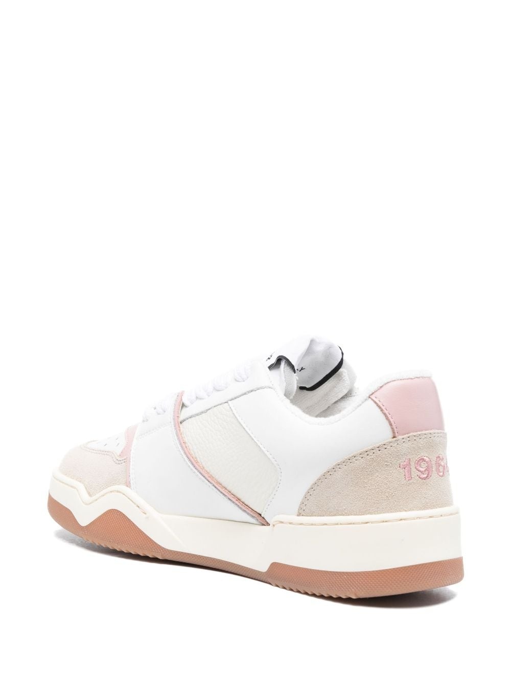 panelled lace-up sneakers - 3