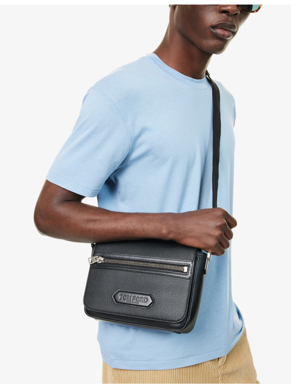 Brand-Patch Leather Cross Body Bag - 2
