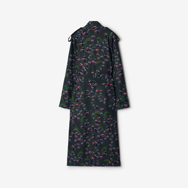 Long Cherry Trench Coat 6