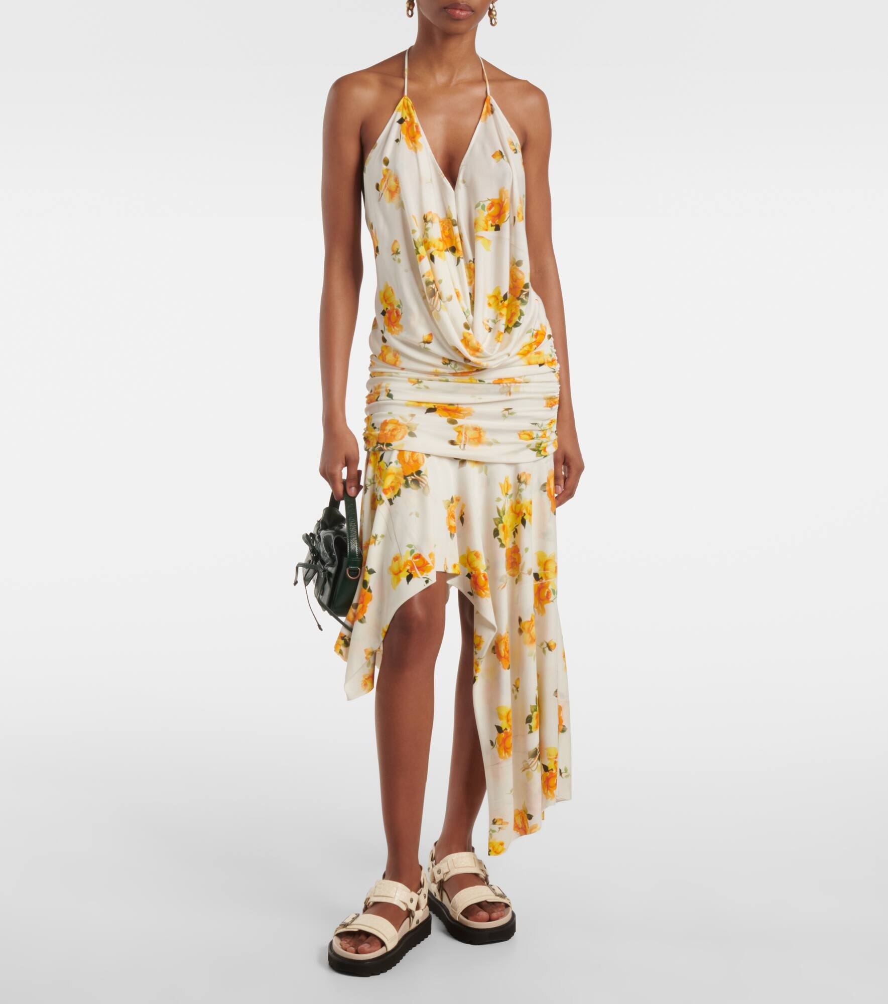 Leather platform sandals - 3