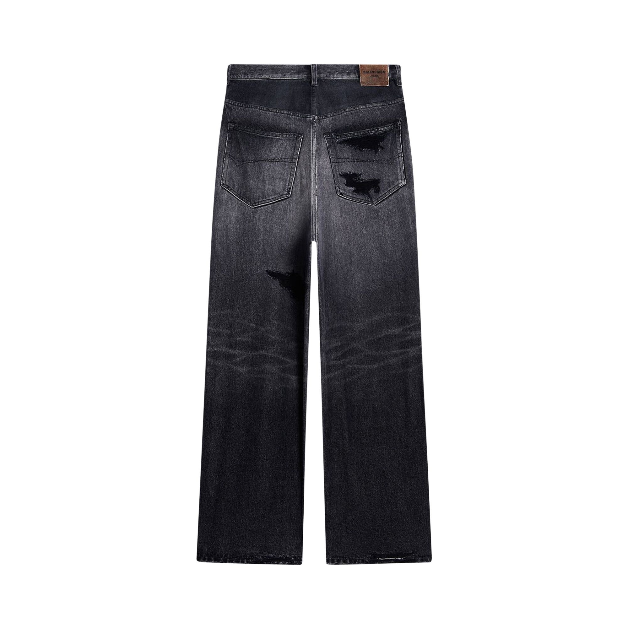 Balenciaga Trompe L'Œil Large Baggy Trousers 'Dirty Grey' - 2