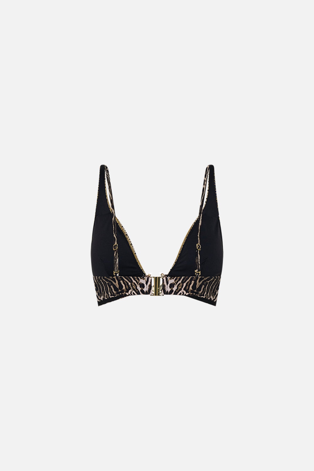 HIGH TRI BRA WITH PLEATS AND TRIM - 7