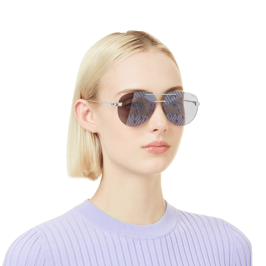 Eyewear Pilot Rimless Sunglasses - 5