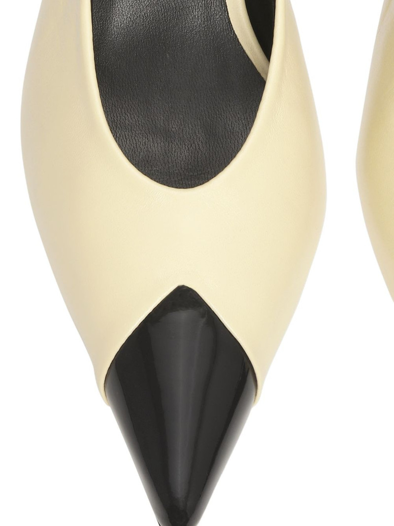 pointed-toe slingback leather pumps 3
