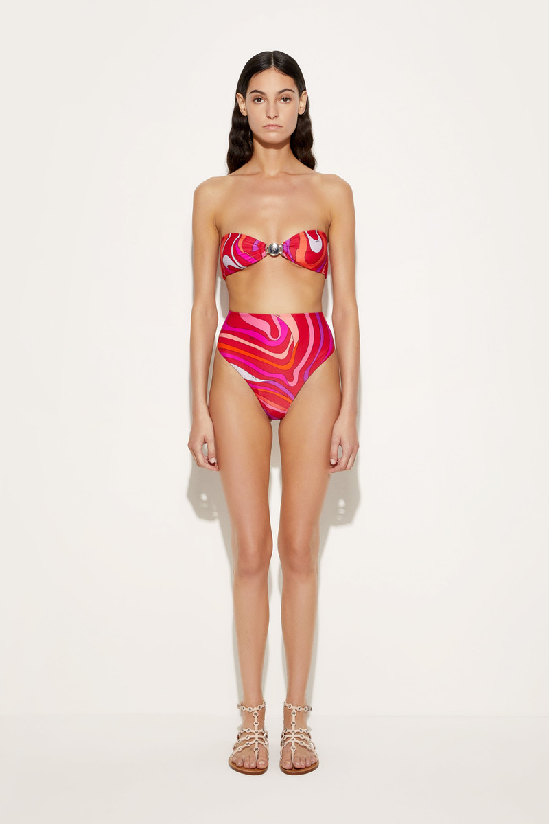 PUCCI MARMO PRINT STRAPLESS BIKINI TOP outlook