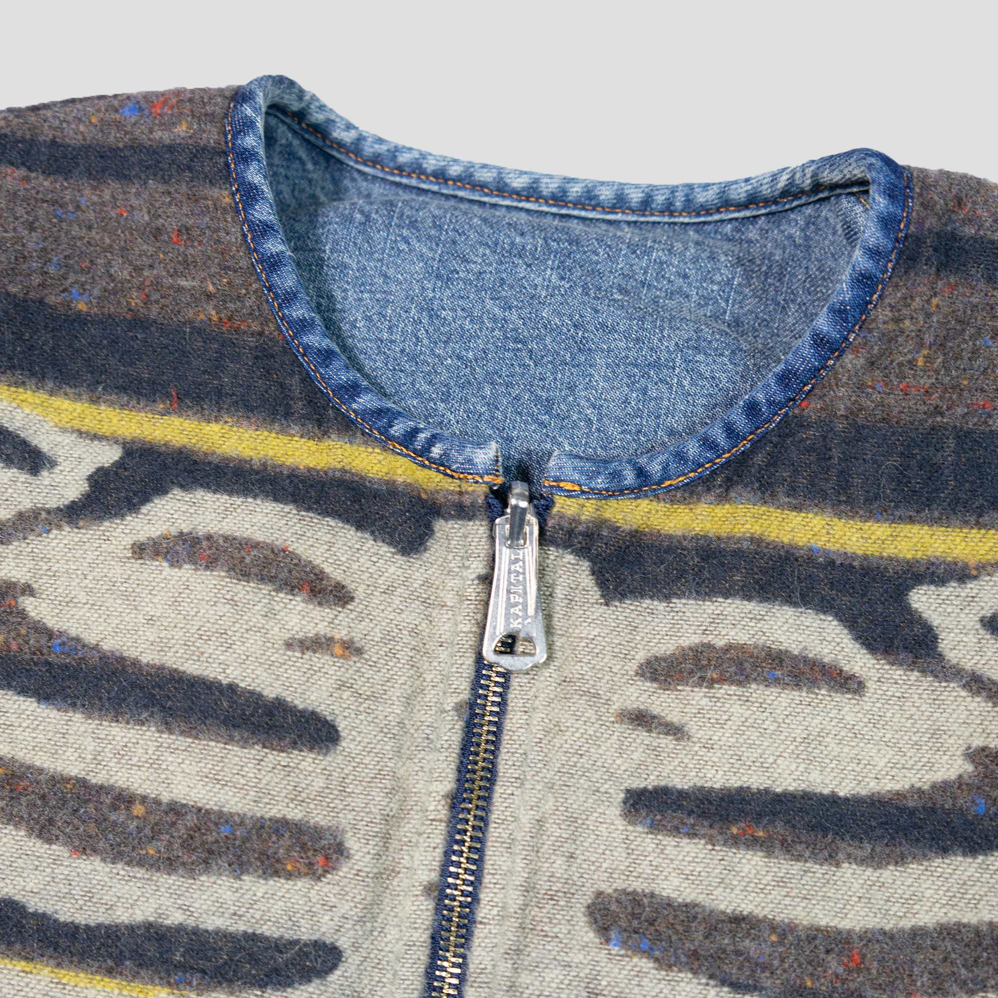 14oz DENIM BONE LINING REVERSIBLE MOTORCROSS JACKET - 5