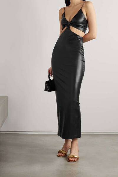 Alice + Olivia Havana cutout faux leather maxi dress outlook