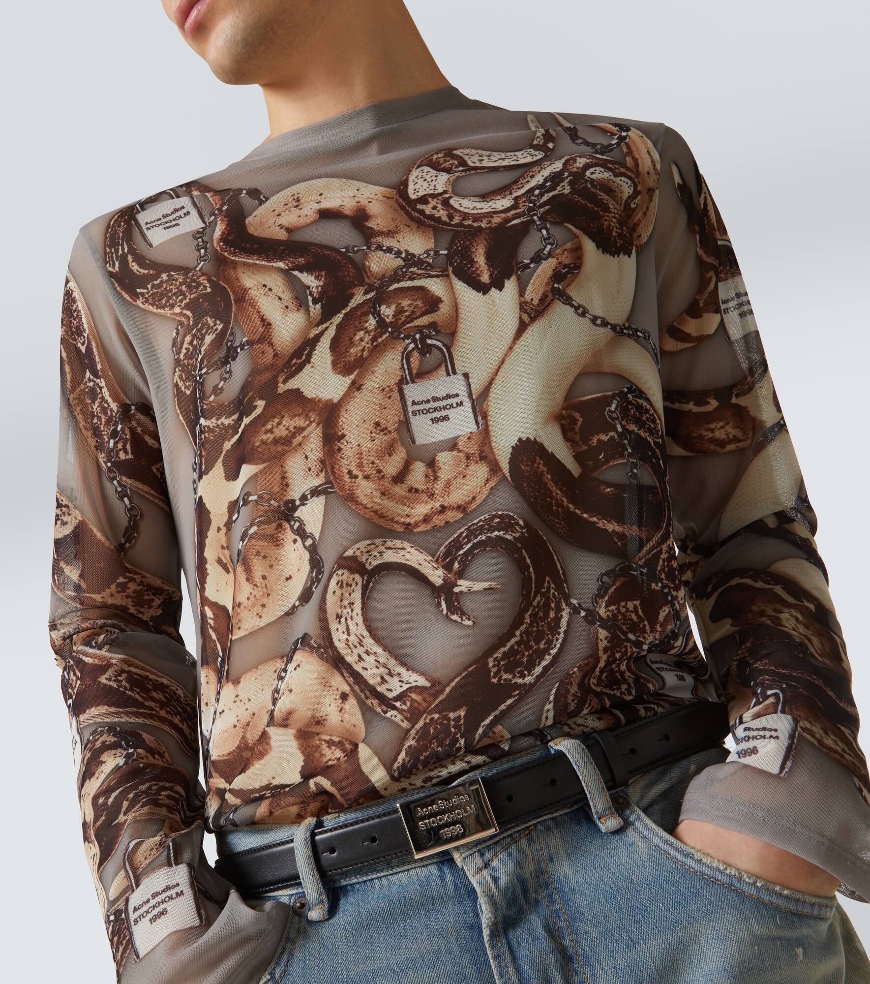 Printed mesh T-shirt - 5