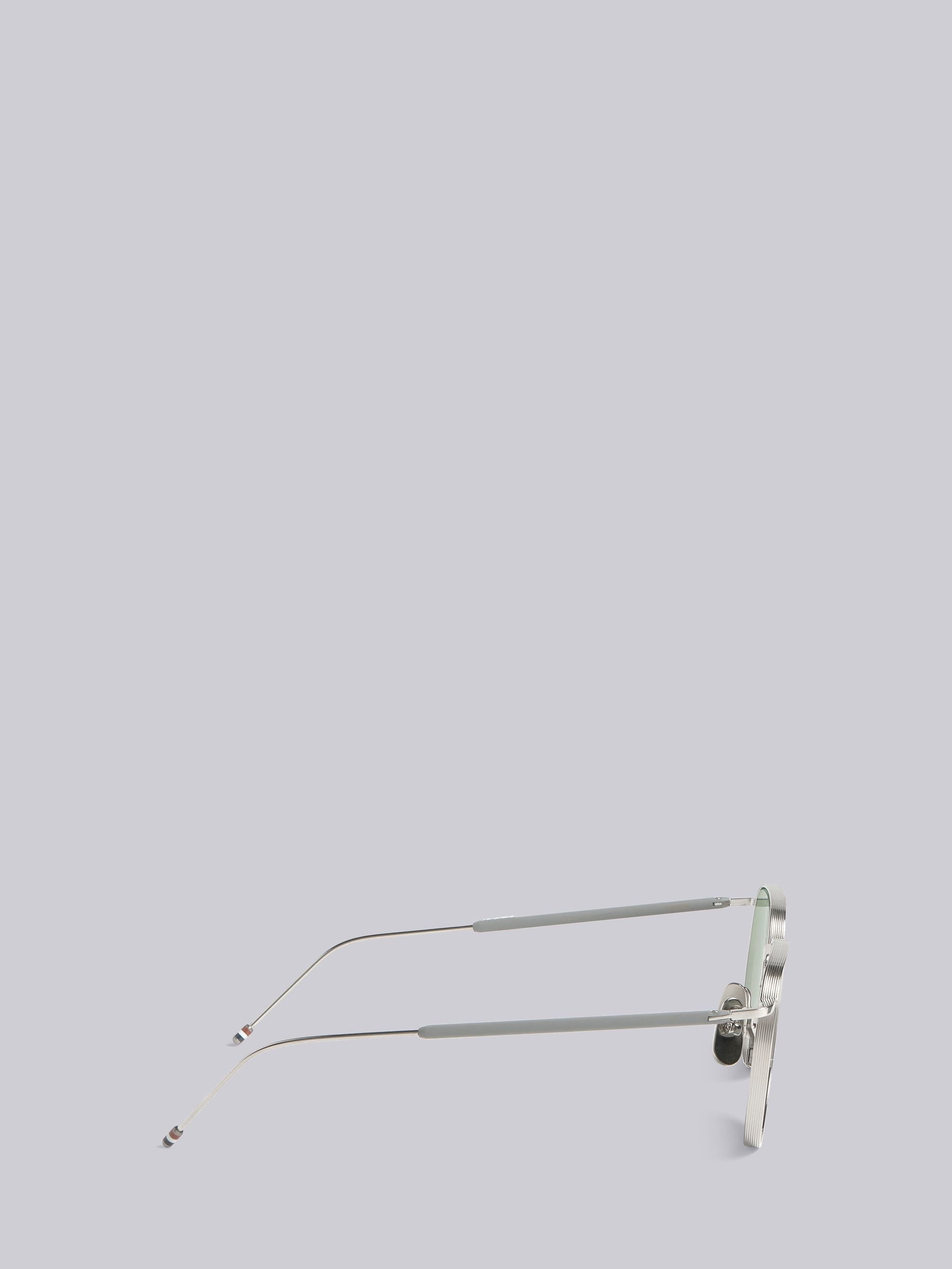 TB126 - Silver And Green Clubmaster Sunglasses - 3