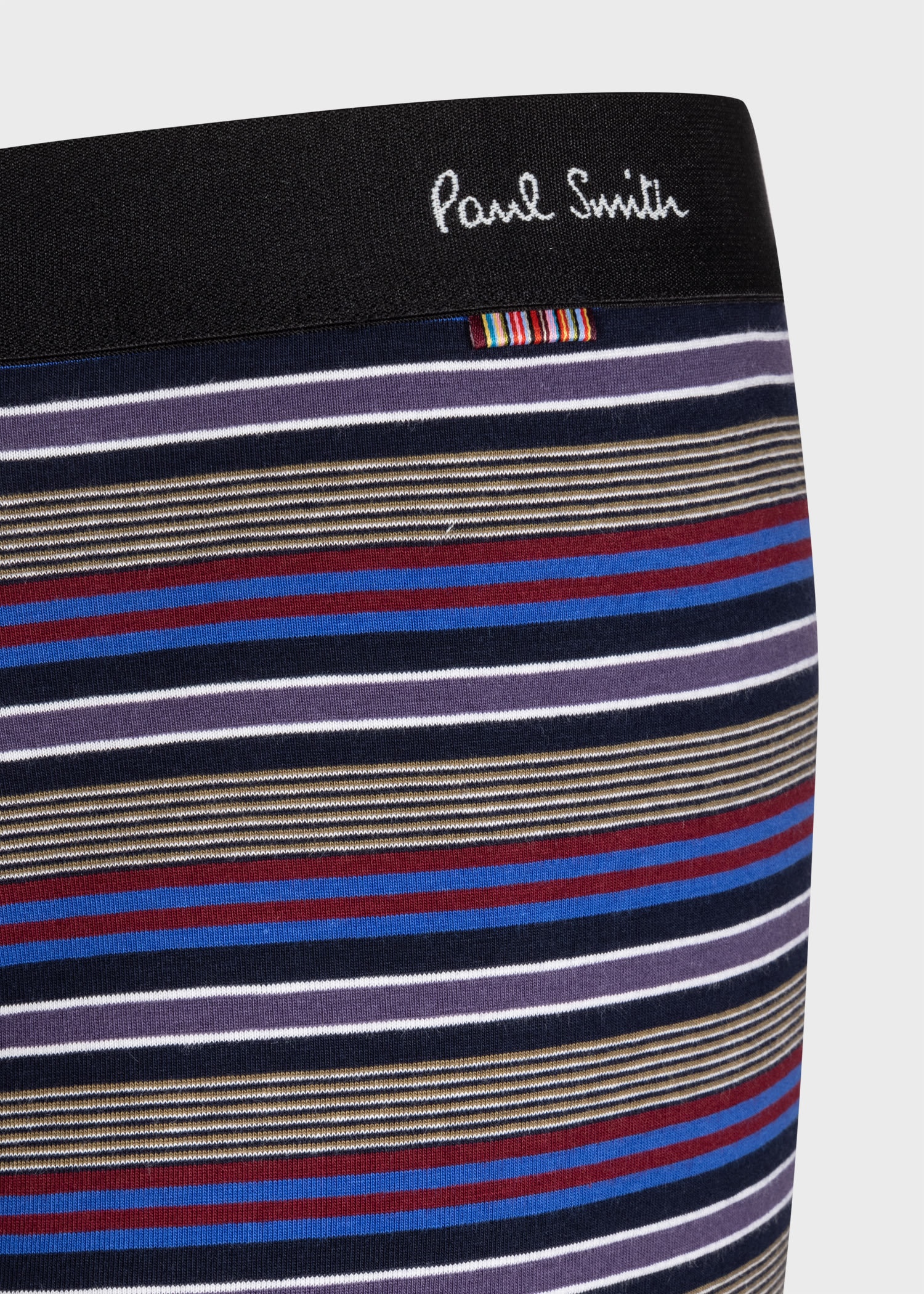 Grey and Blue Stripe Low-Rise Boxer Briefs - 3