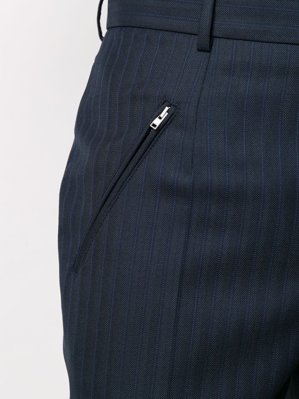 single-breasted pinstripe suit - 6