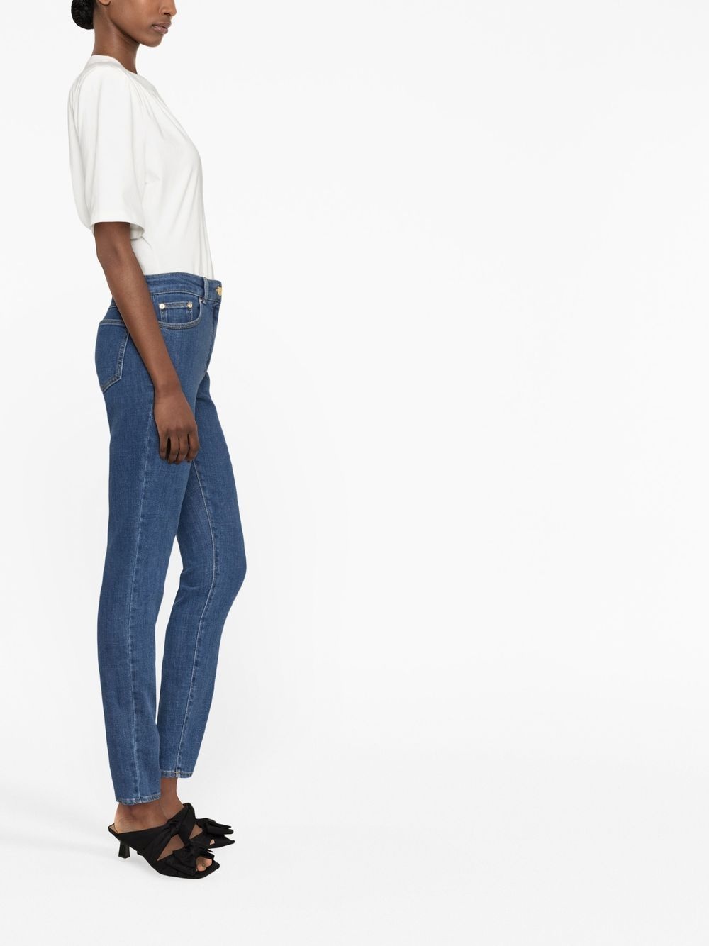 Teddy Bear-detail slim-fit jeans - 4
