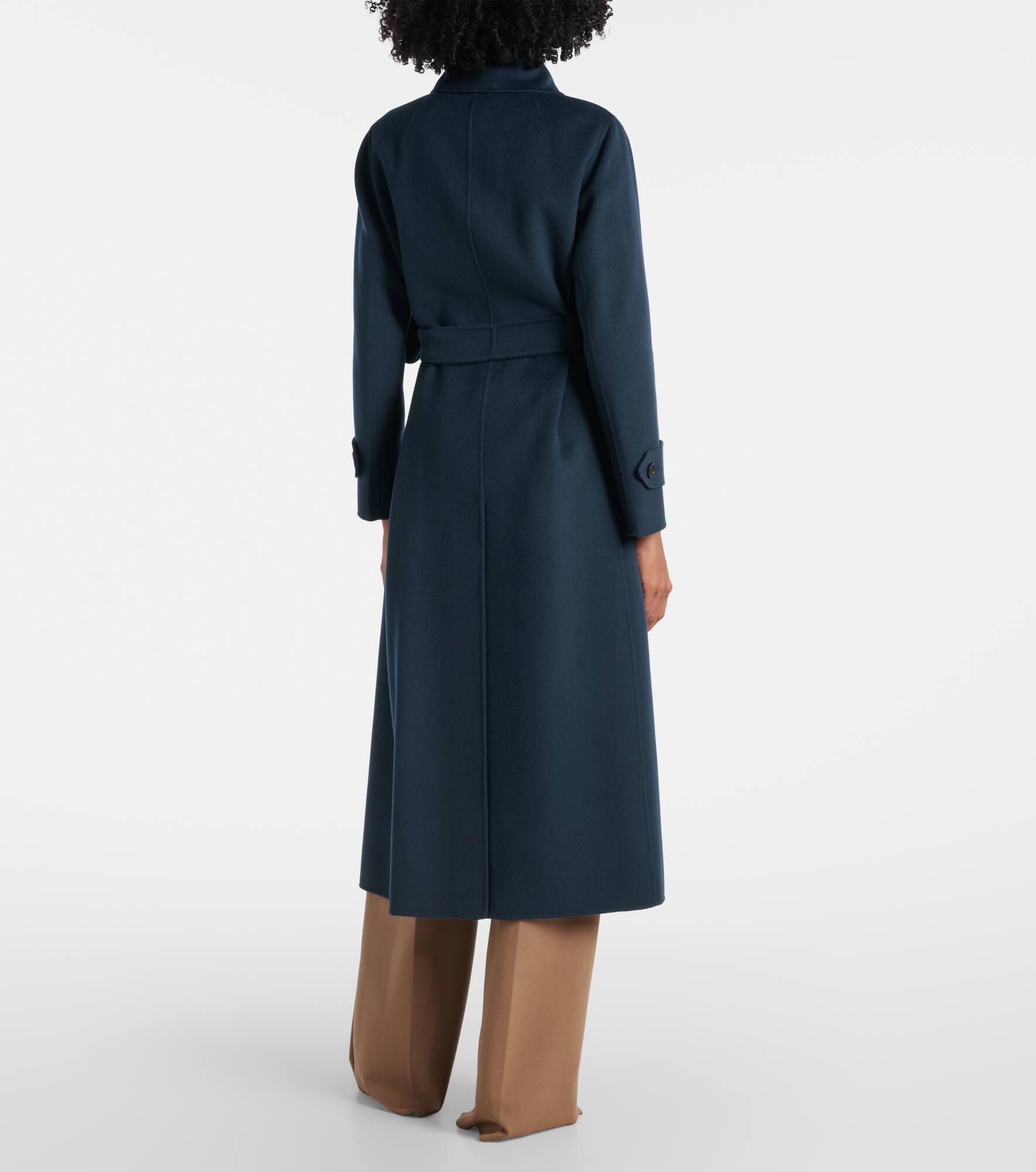 Belted virgin wool coat - 3