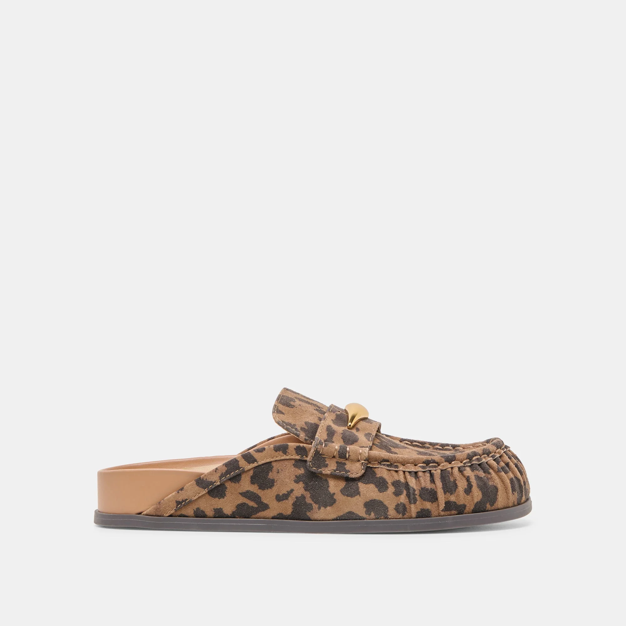 JODERO FLATS BROWN LEOPARD PRINTED SUEDE - 1