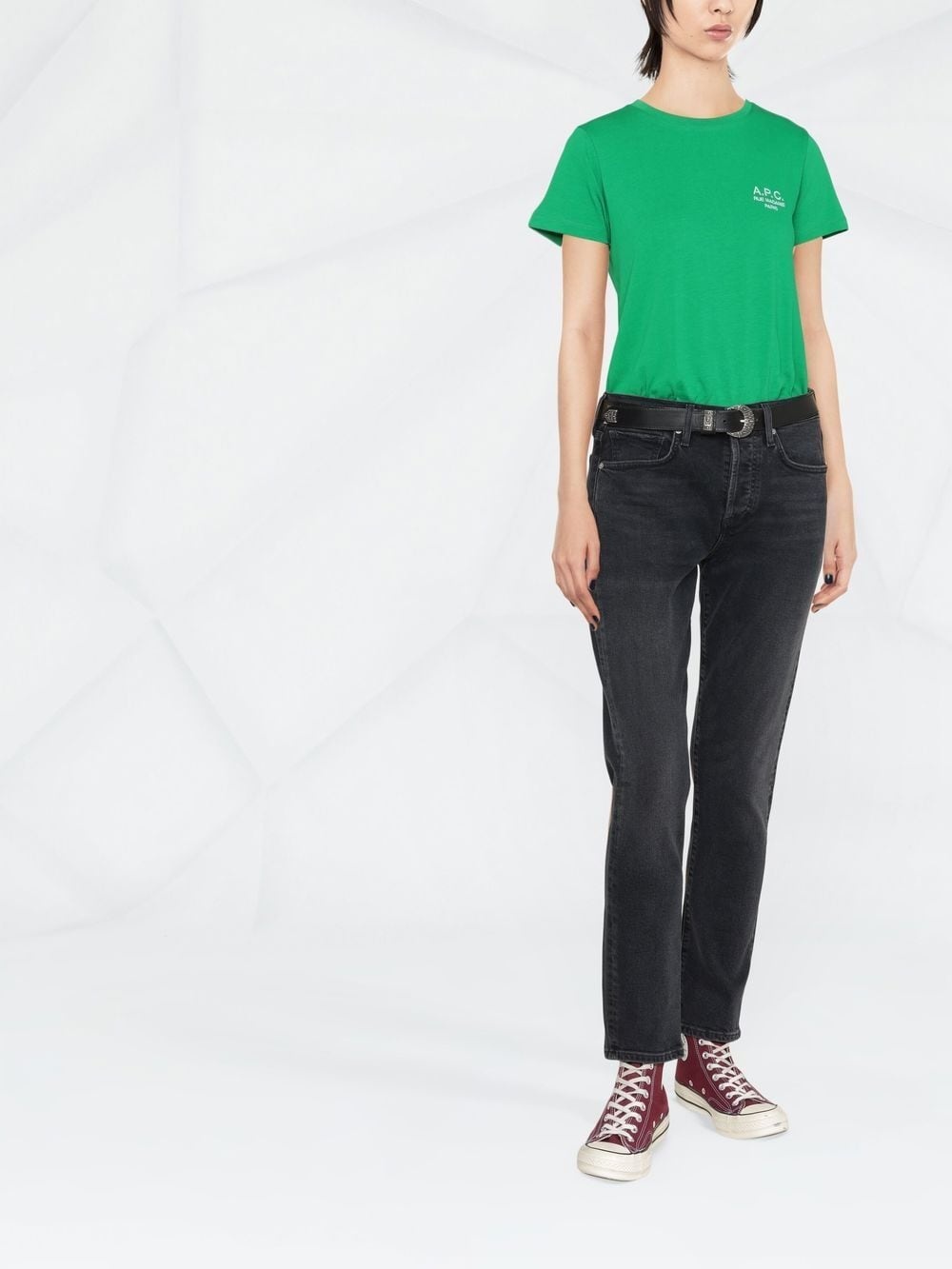 slim-leg denim jeans - 2