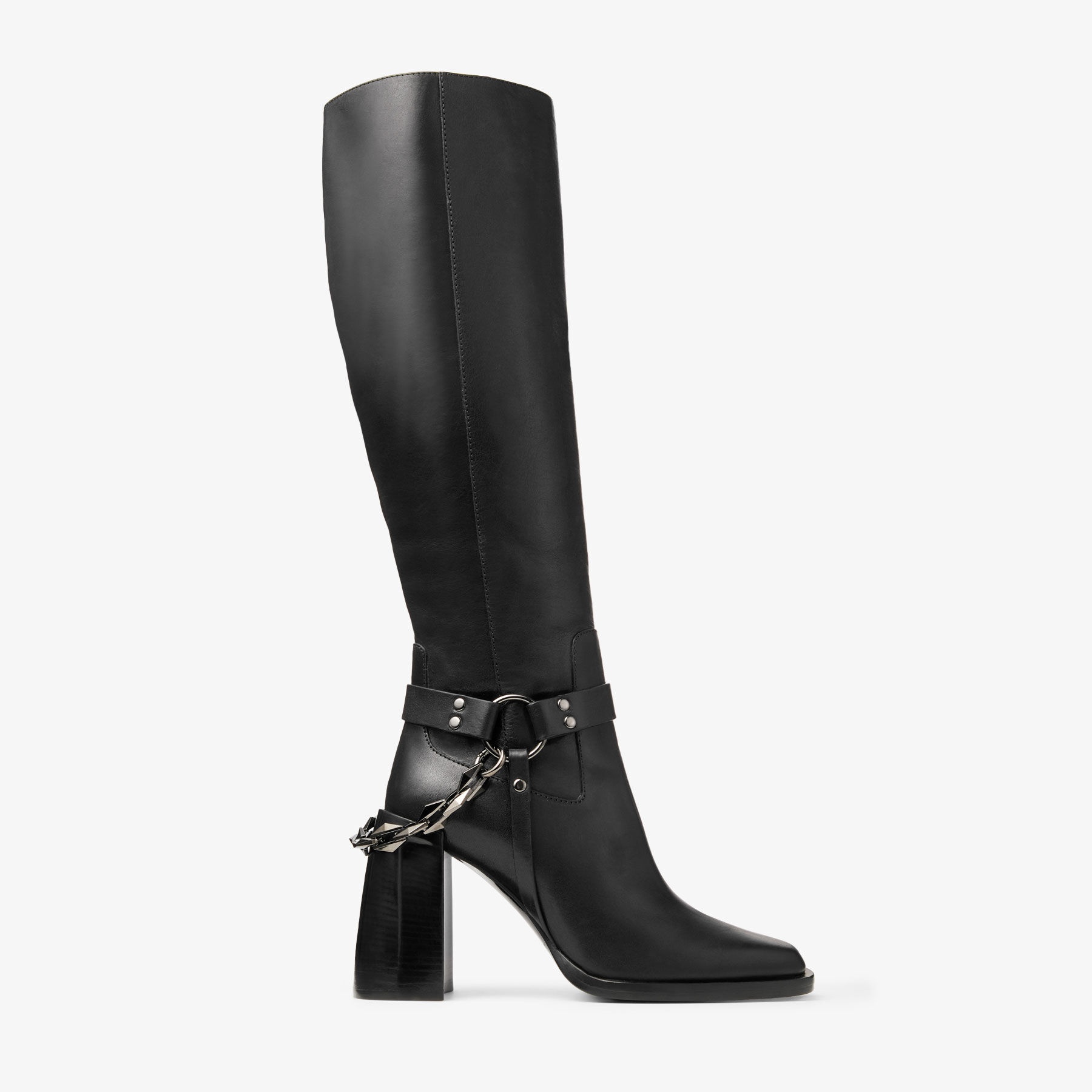 Isabelle Knee Boot 95
Black Leather Knee-High Boots - 1