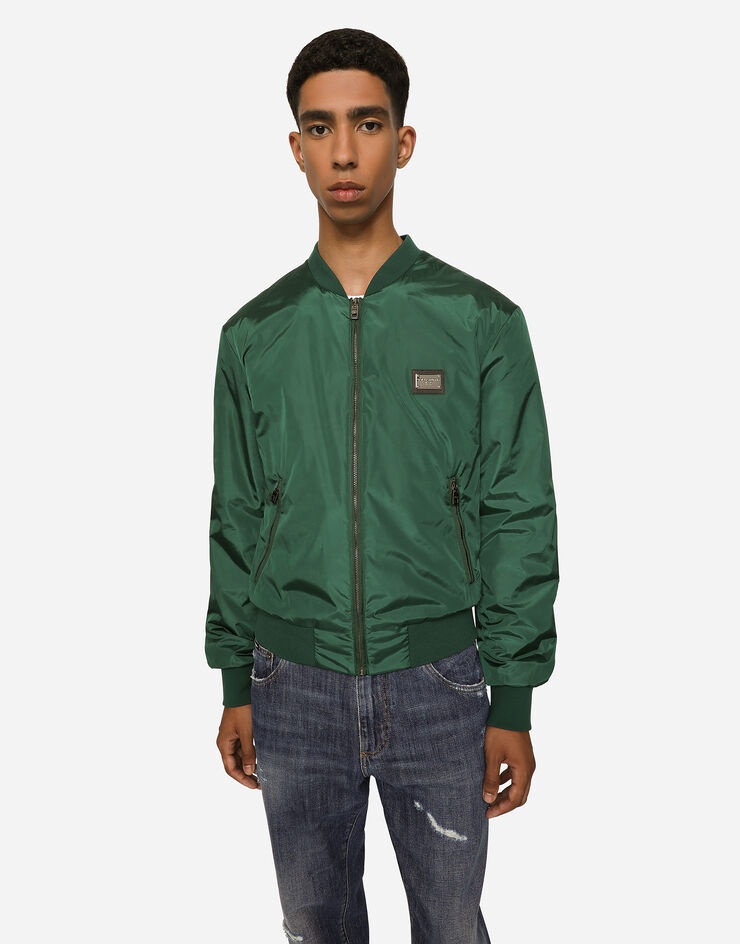 Nylon jacket with branded tag - 4