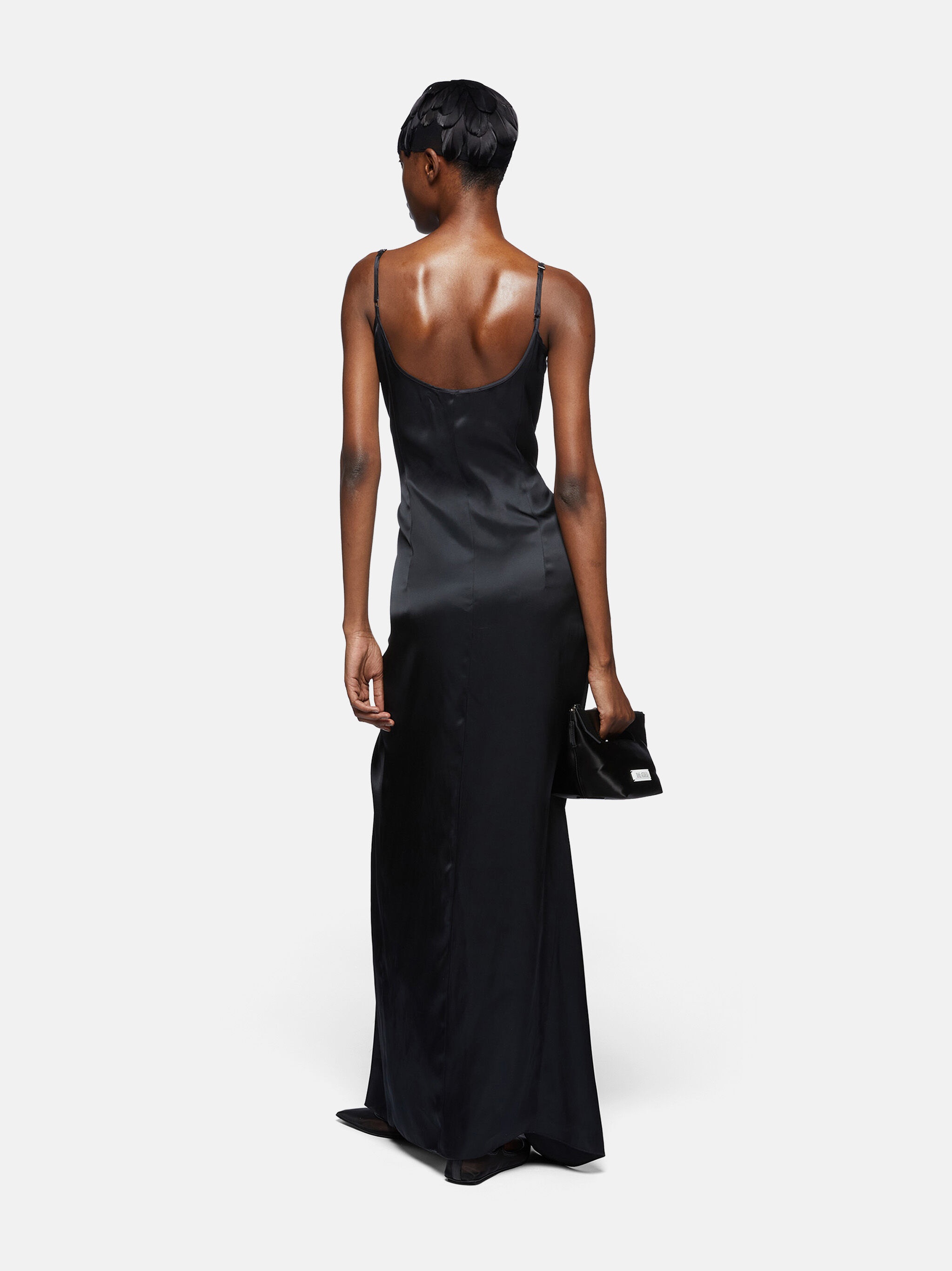 BLACK MIDI DRESS - 3
