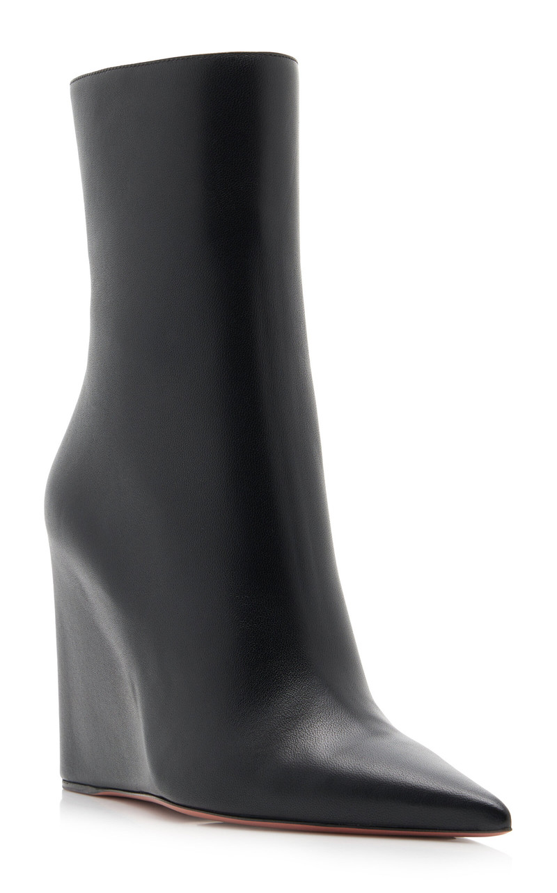 Pernille Leather Wedge Ankle Boots black 6