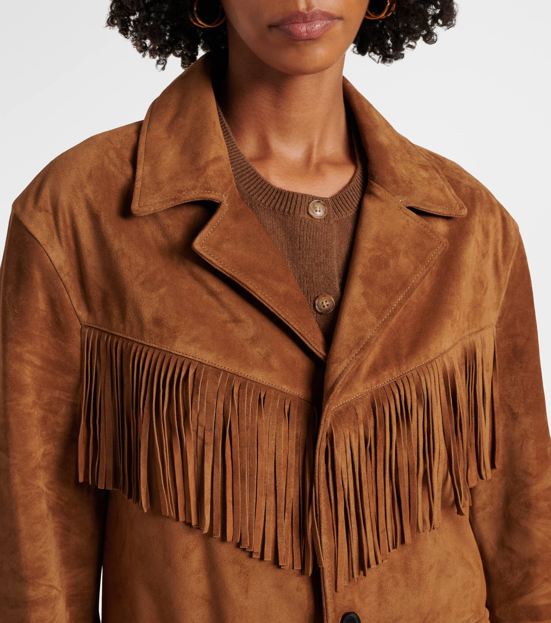 Maelle fringed suede jacket - 4