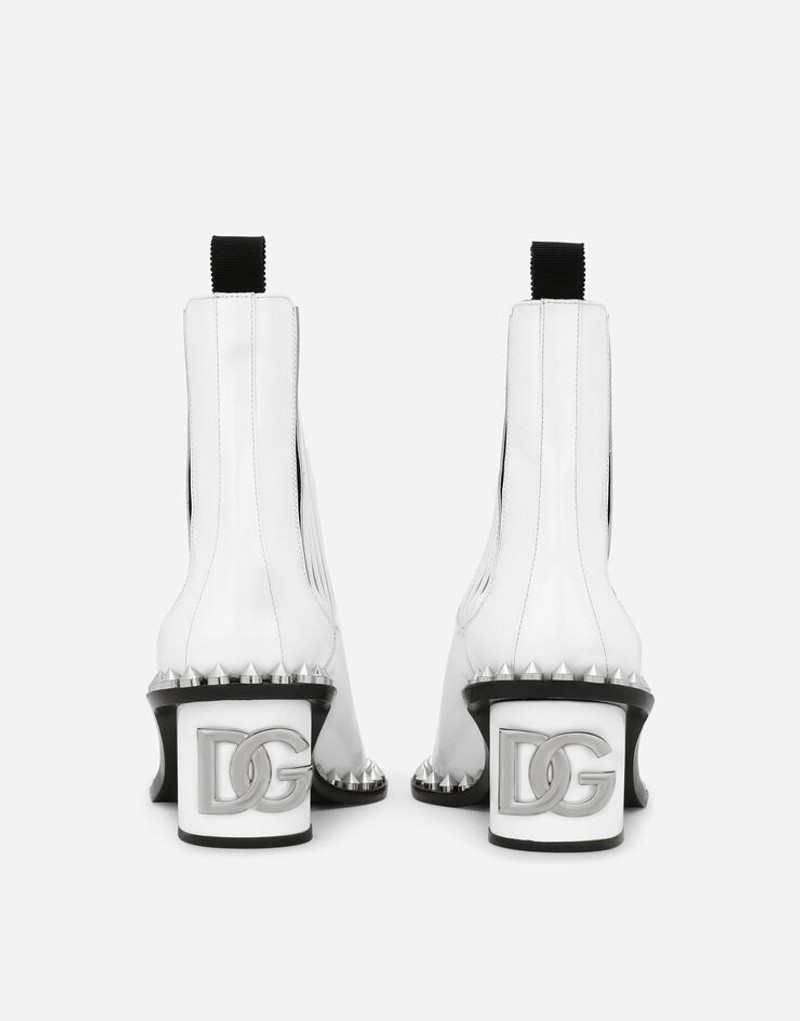 Dolce & Gabbana Polished calfskin ankle boots with studs outlook