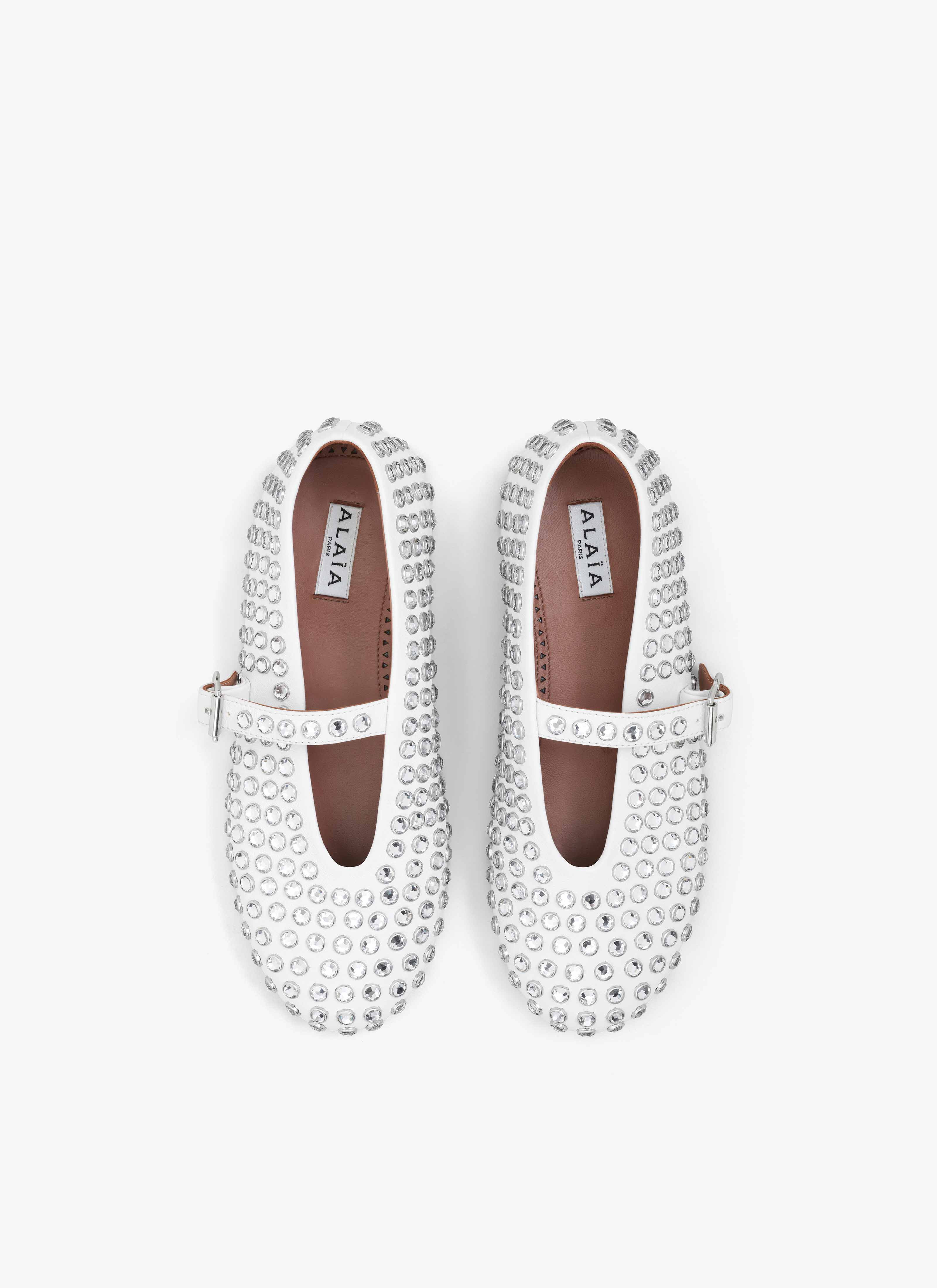 STRASS LAMBSKIN BALLET FLATS - 2
