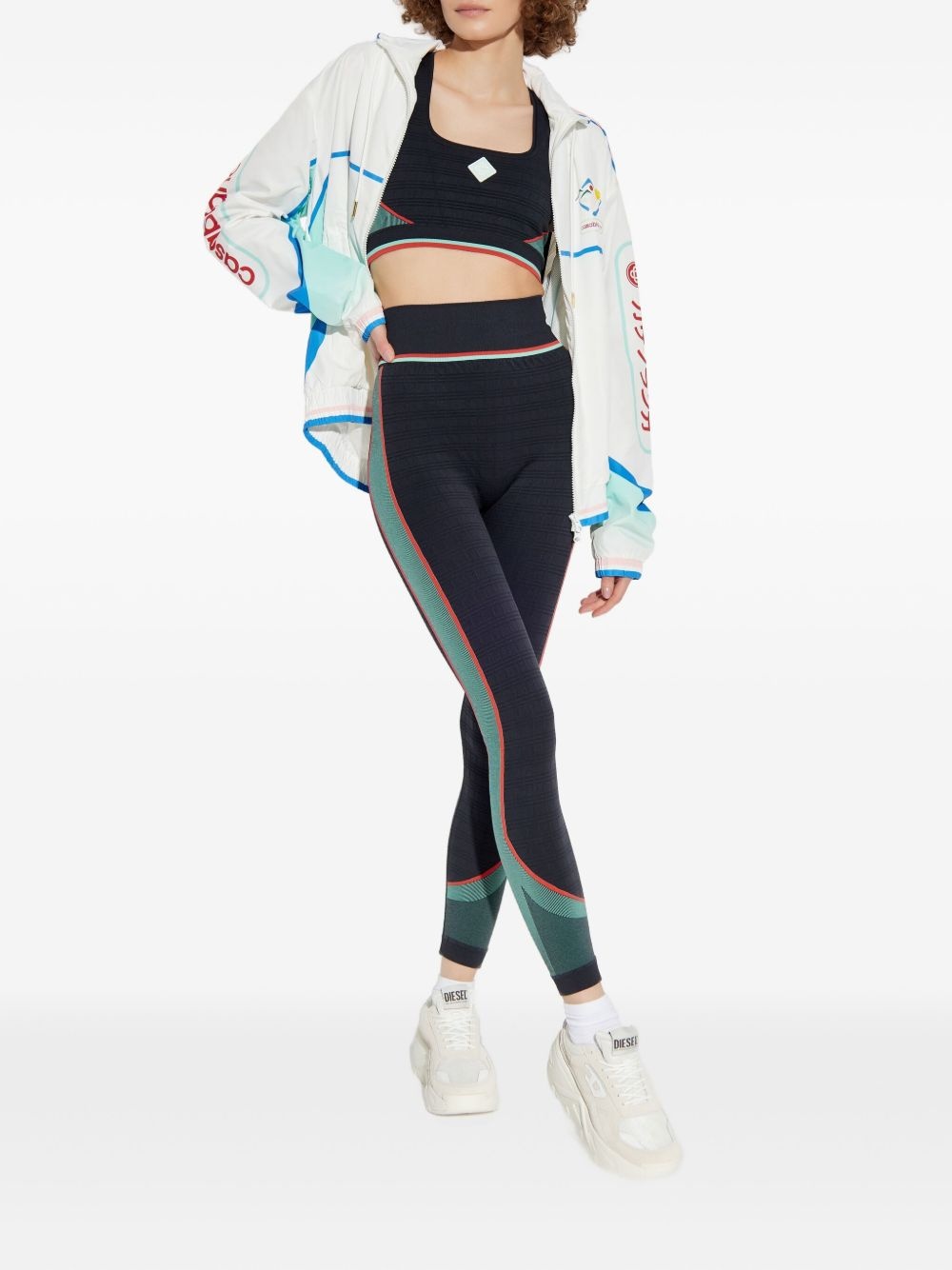 panelled leggings - 2