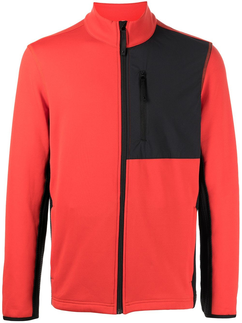 panelled fleece jacket 1