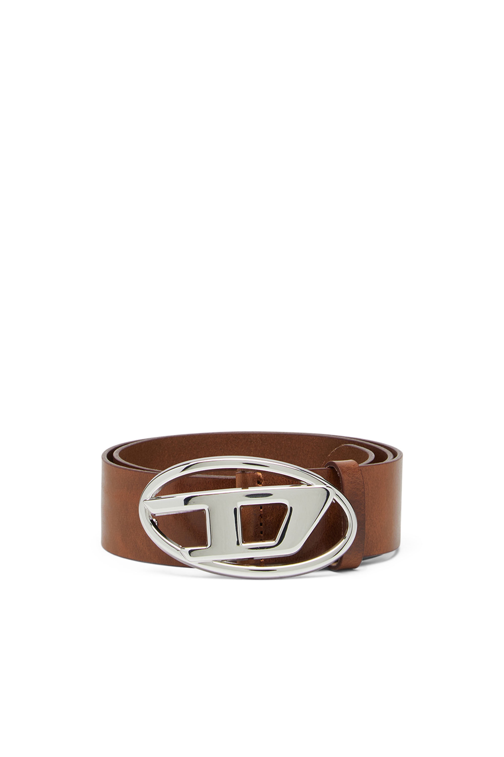【DIESEL】B-1dr W B-1DR Woman: leather Belt with silver D logo buckle | Diesel