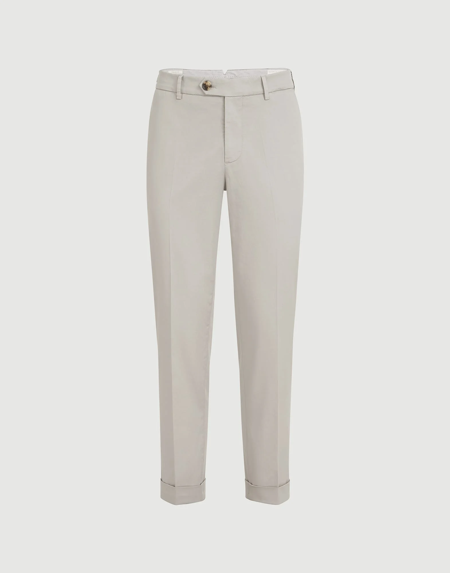 Garment-dyed Italian fit trousers in American Pima comfort cotton gabardine - 1