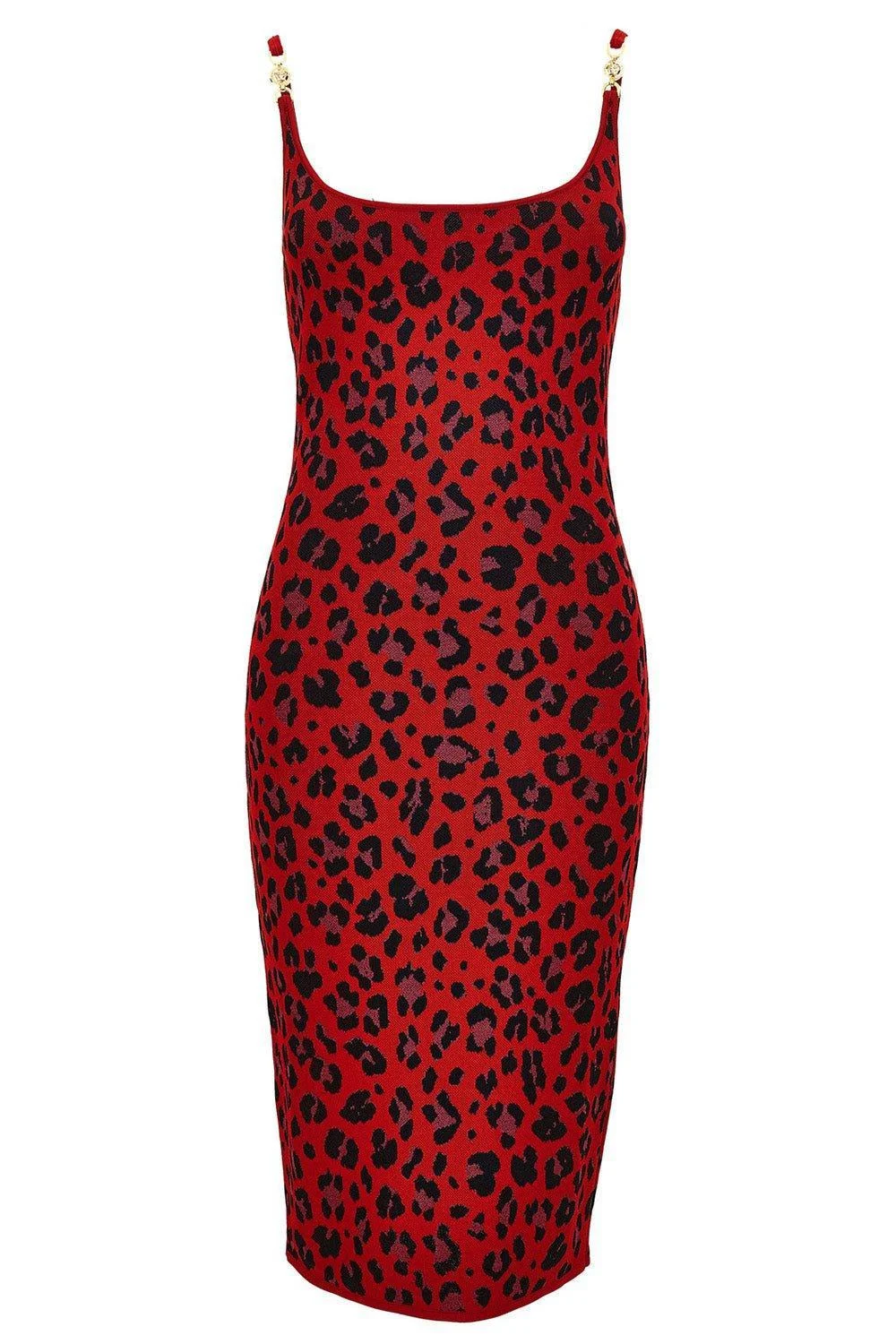 Animal Print Midi Dress - 1