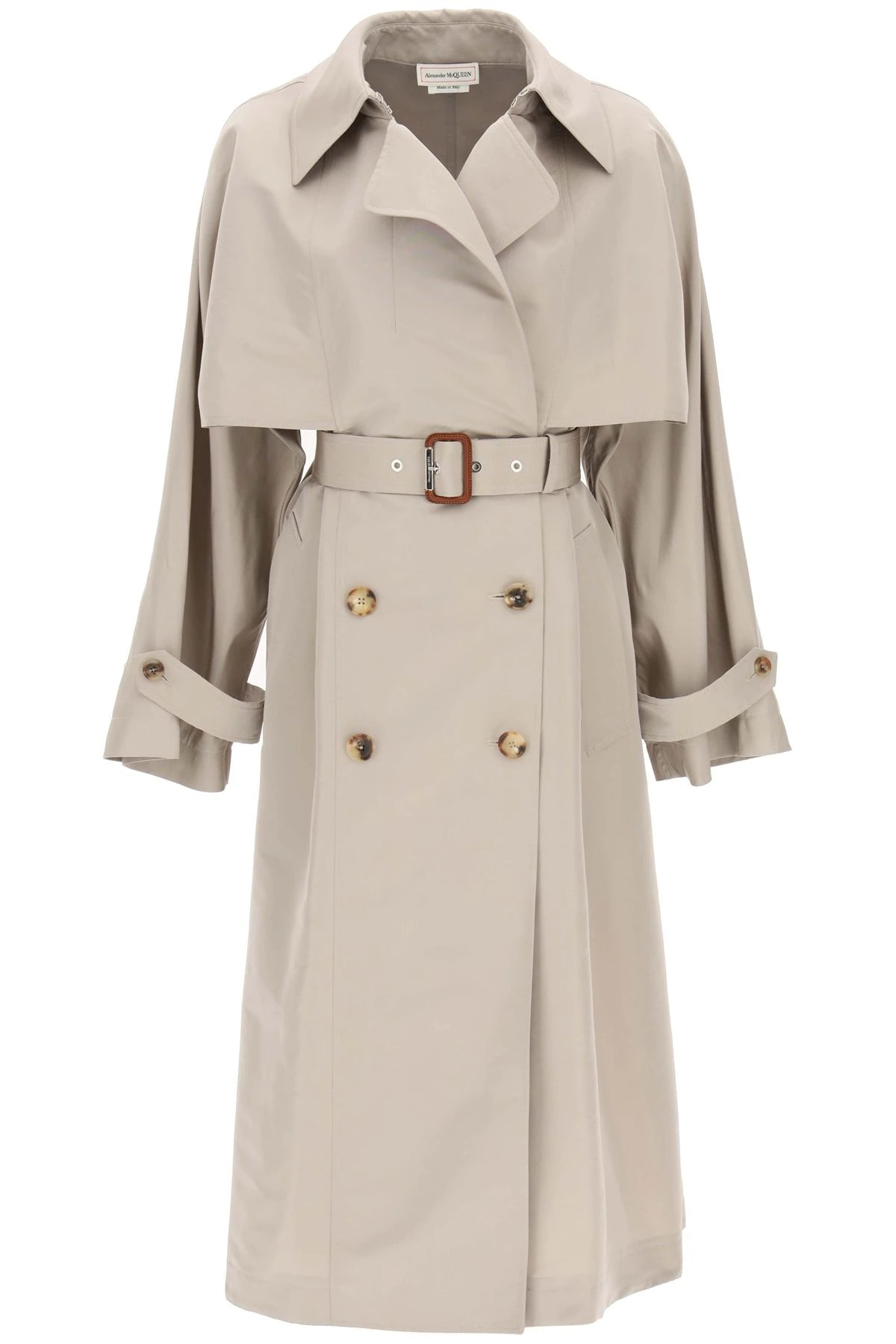 OVERSIZED FAILLE TRENCH COAT - 1